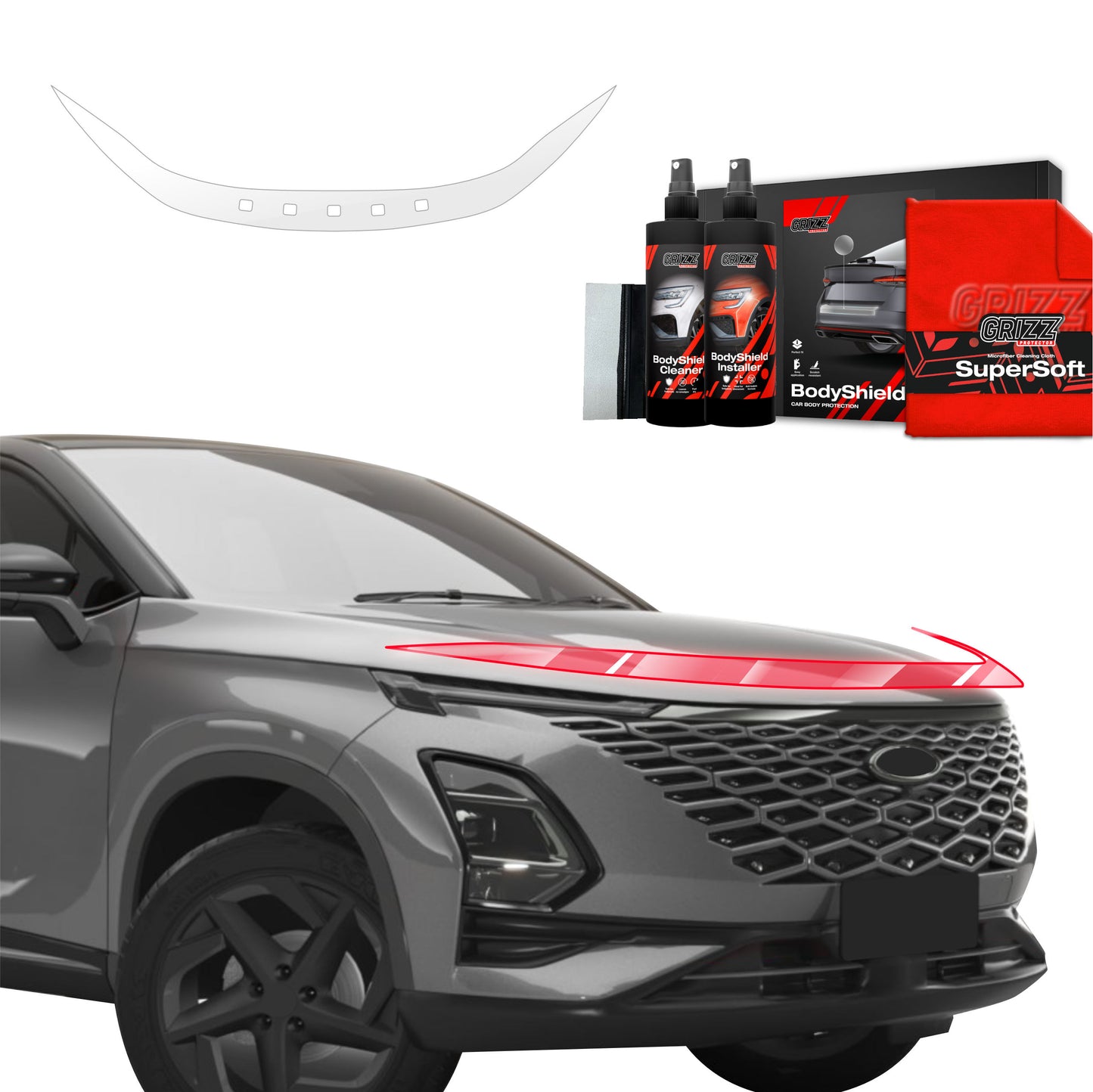 Protective film for the hood Grizz for OMODA 5 Facelift (2024-2025)