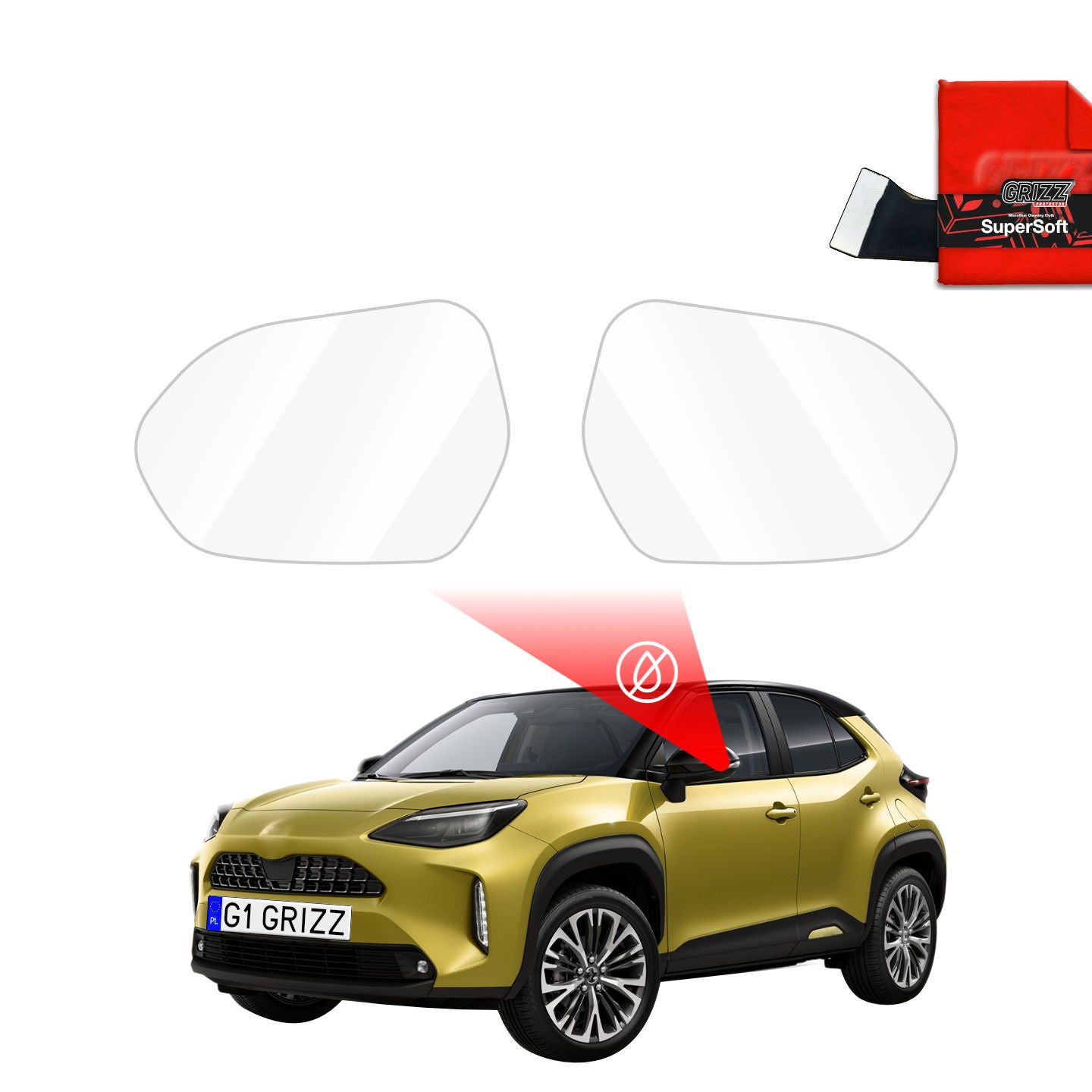 Atspari lietui plėvelė veidrodėliams Toyota Yaris Cross (2020-2025)