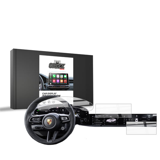 Ceramic screen film Porsche Taycan Upper Screens (2019-2025) Grizz 3in1