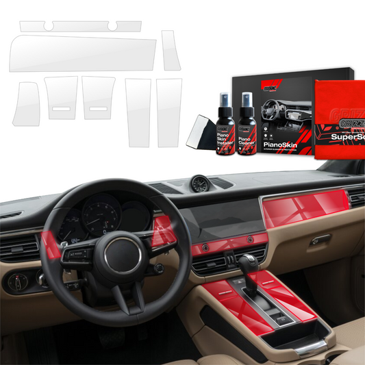 8in1 Grizz apsauginė vidinė plėvelė Porsche Macan S (2021-2024) Skaidrus PianoSkin