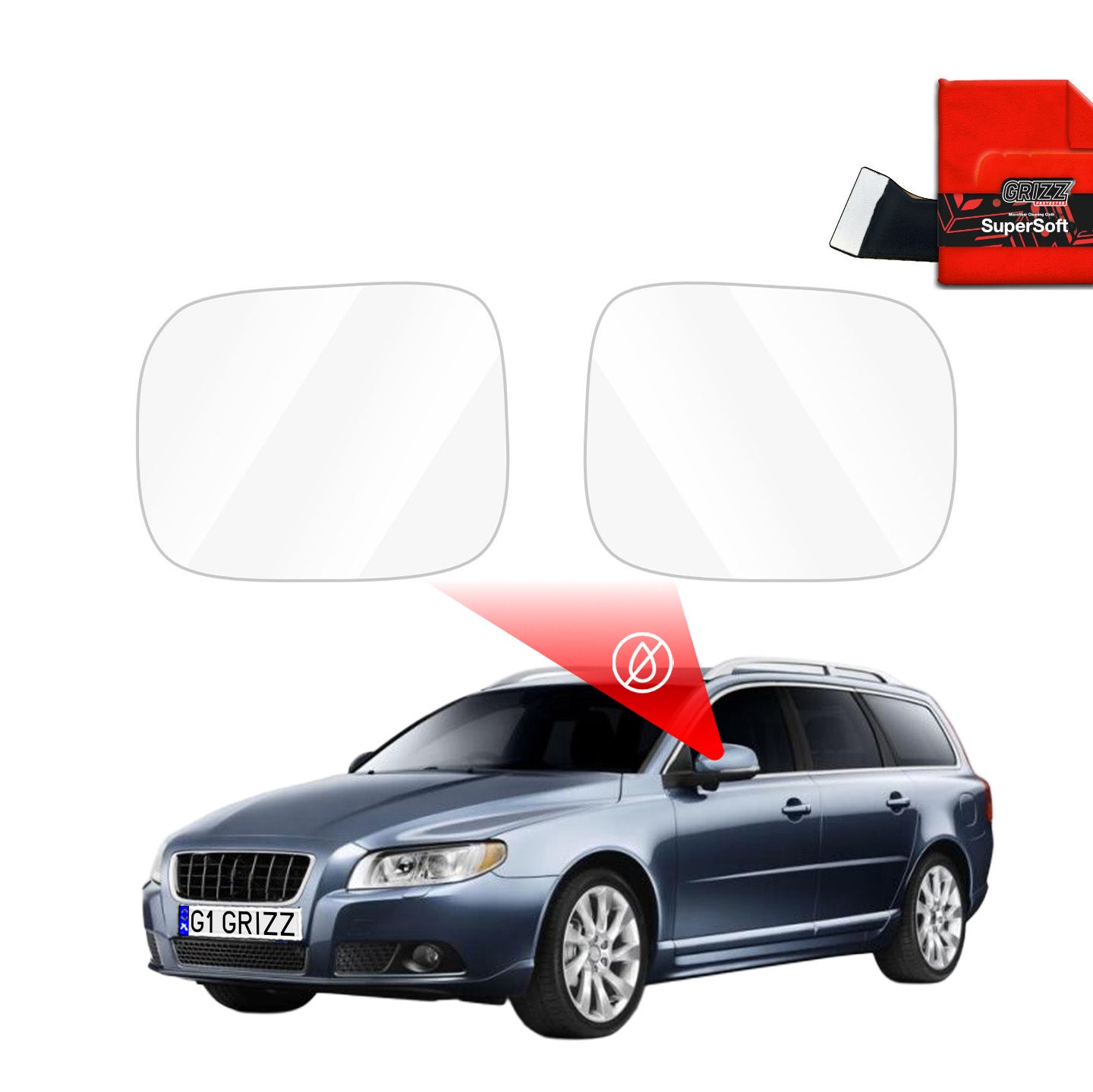 Rainproof film for mirrors for Volvo V70 (2007-2016)