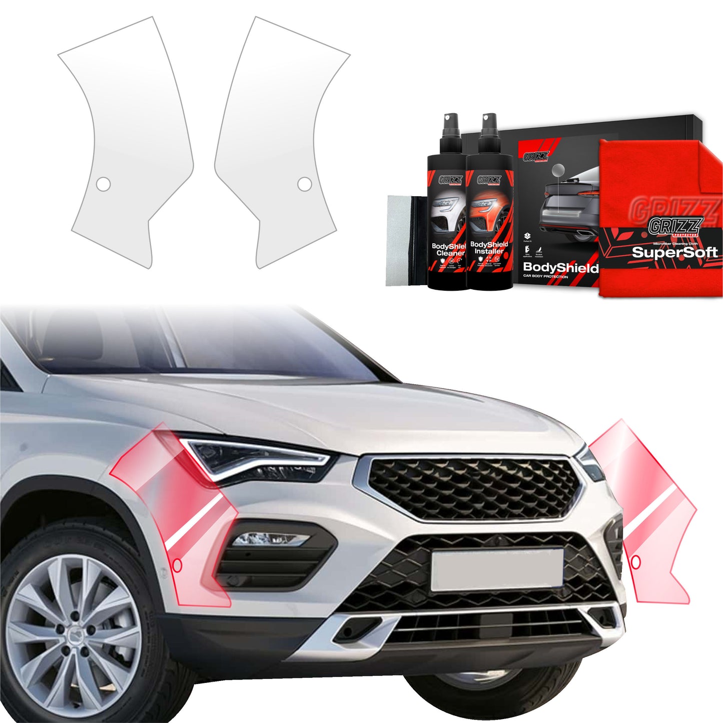2in1 Protective film for bumper for Seat Ateca (2020-2025)