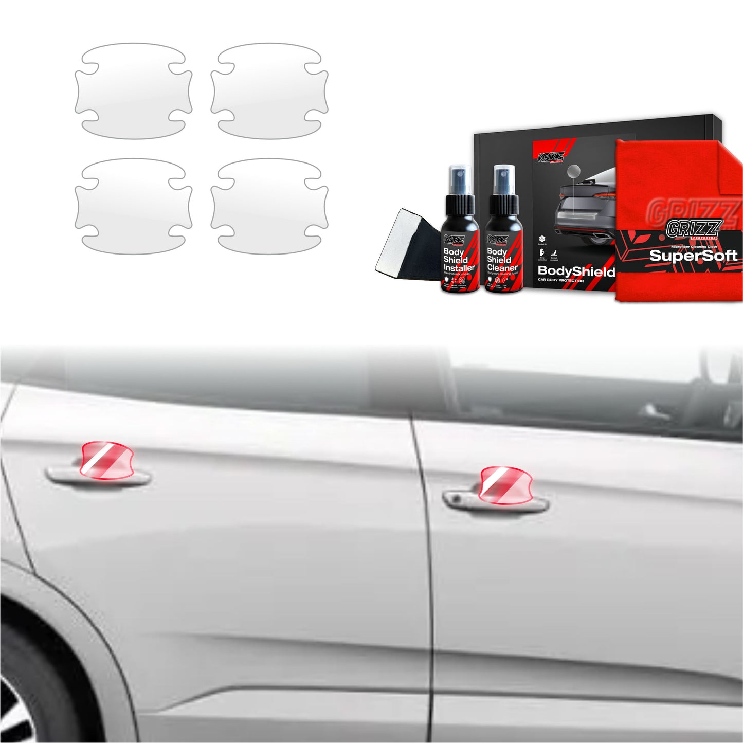 4in1 Protective film under door handles for Opel Grandland (2021-2024)