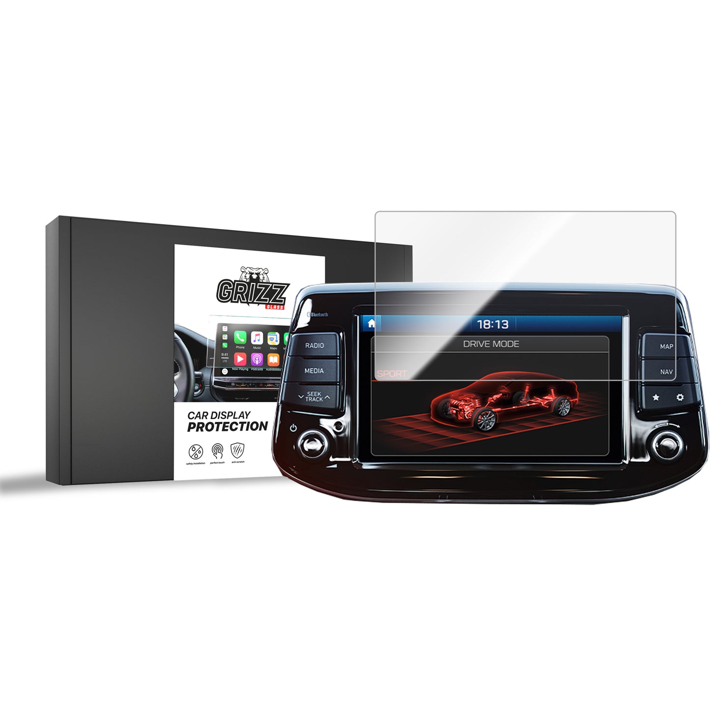 Ceramic screen film Hyundai i30 8" (2016-2020) Grizz