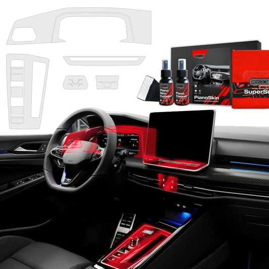 6in1 Grizz protective interior film Volkswagen VW Golf 8 (2024-2025) Anti-fingerprint PianoSkin