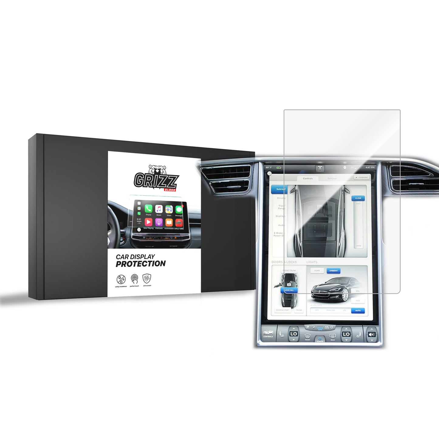 Ceramic screen film Tesla Model S 17" (2013-2021) Grizz