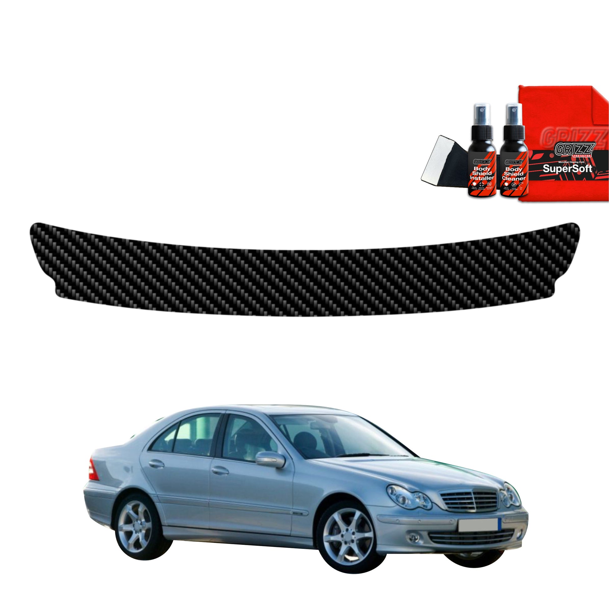 Carbon fiber film for the trunk sill Mercedes Benz C Class W203 Sedan (2000-2007)