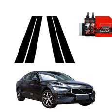 4in1 Black film for pillars Volvo S60 3 Sedan 4D (2019-2024)