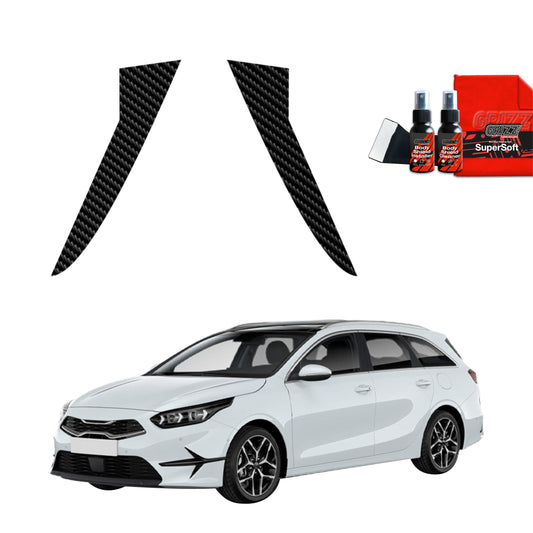 2in1 Anglies pluošto plėvelė statramsčiams Kia Ceed (2021-2025)