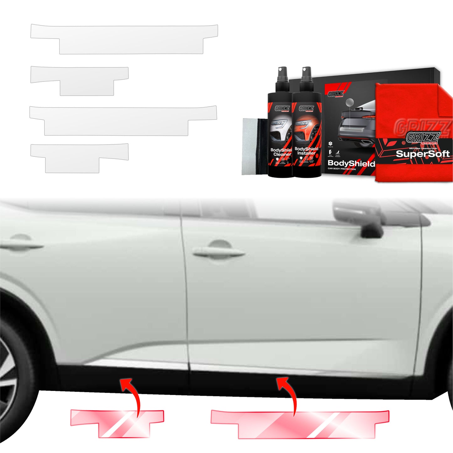 4in1 Protective film for sills for Nissan Qashqai 3 (2021-2024)