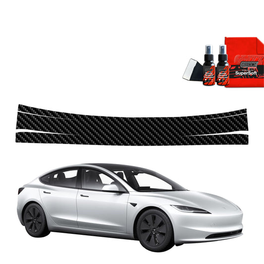 Carbon fiber film for trunk sill Tesla Model 3 (2021-2025)