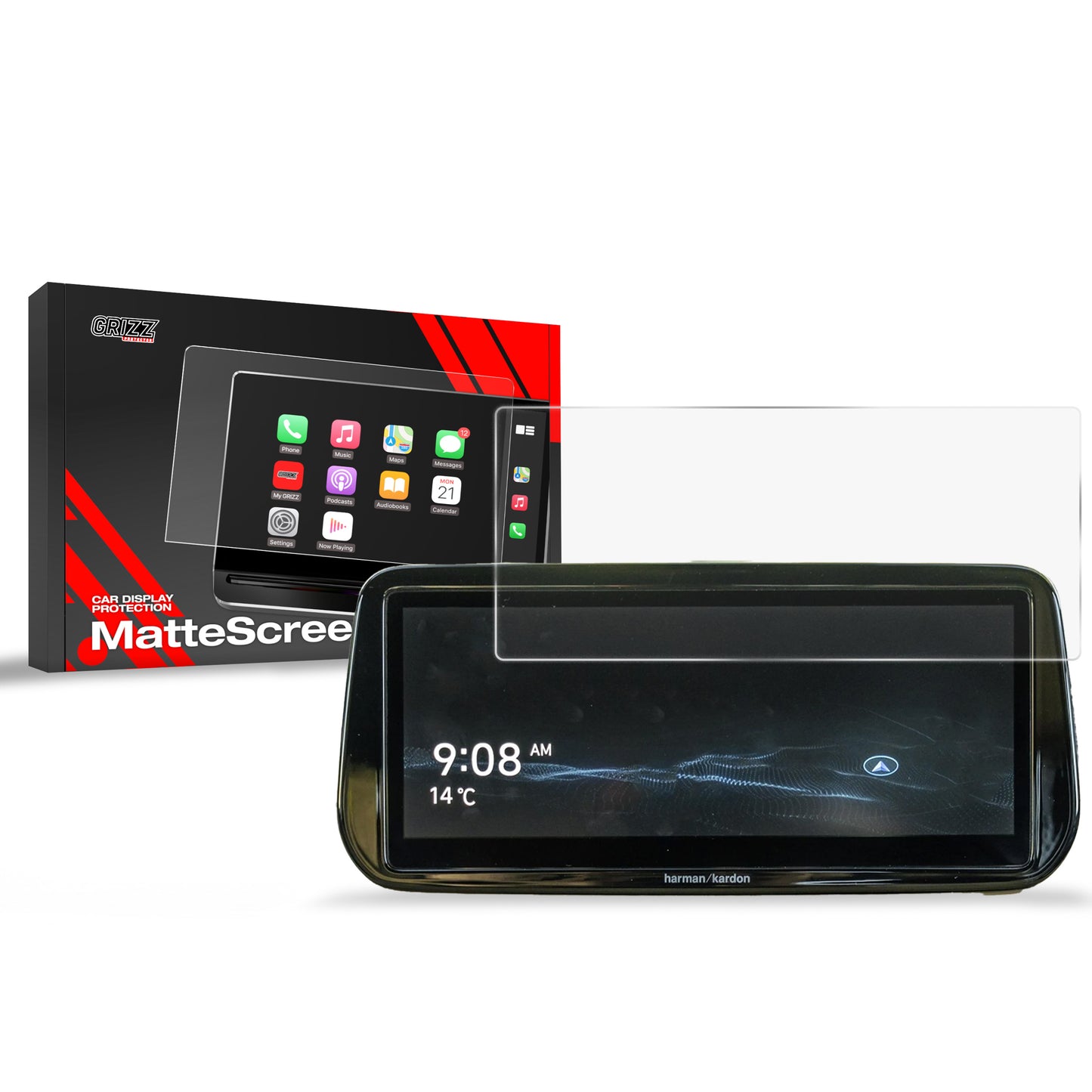 Anti-fingerprint screen film Hyundai Santa FE Hybrid (2021-2024) Matte Grizz