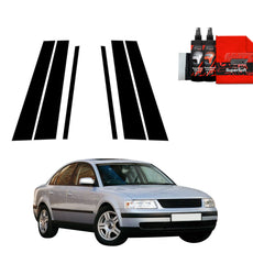 6in1 Juoda plėvelė statramsčiams Volkswagen Passat B5 Sedan (1996-2000)