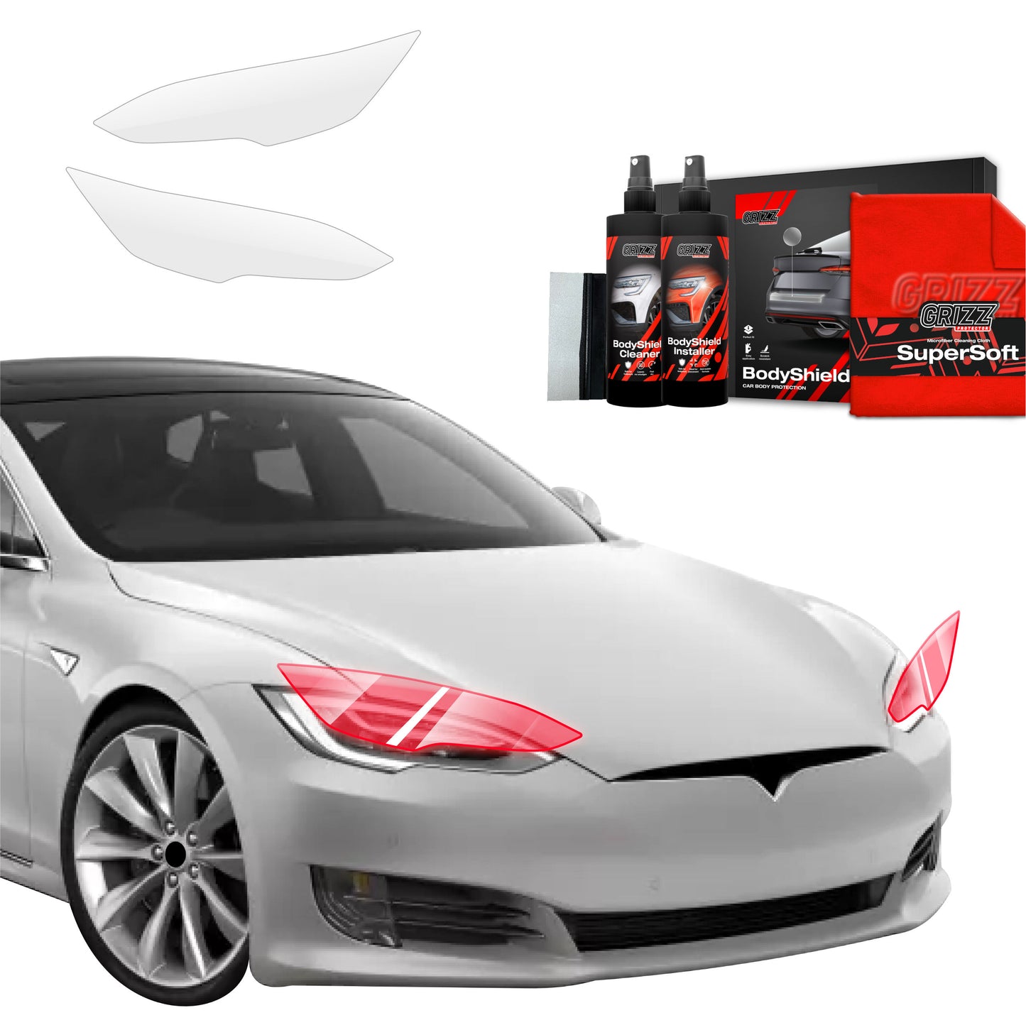 2in1 Protective film for lights for Tesla Model S (2023-2025)