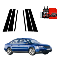 6in1 Juoda plėvelė statramsčiams Volkswagen Passat B5 Sedan Facelifting (2000-2005)