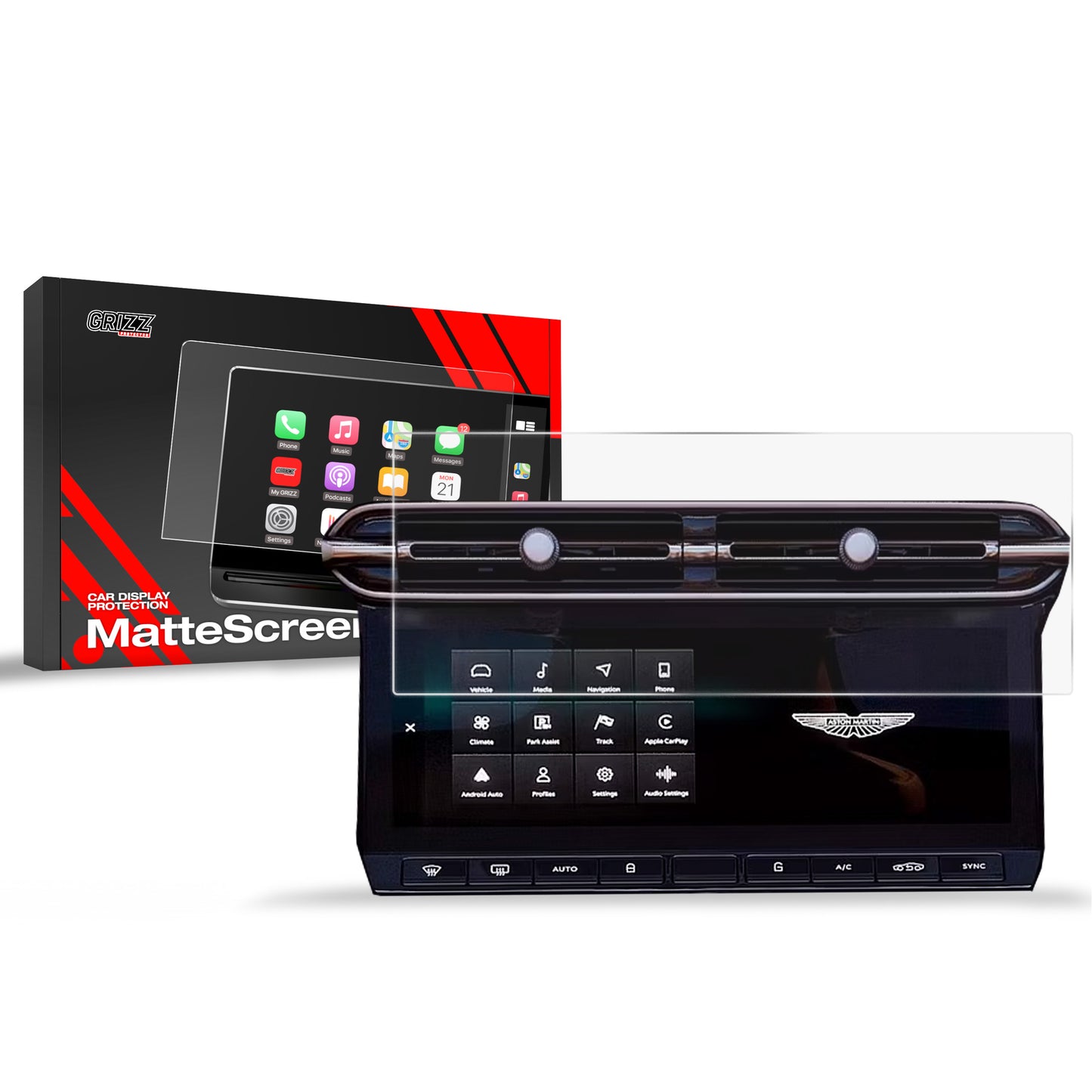 Anti-fingerprint screen film Aston Martin DB12 10,25" (2024-2025) Matte Grizz