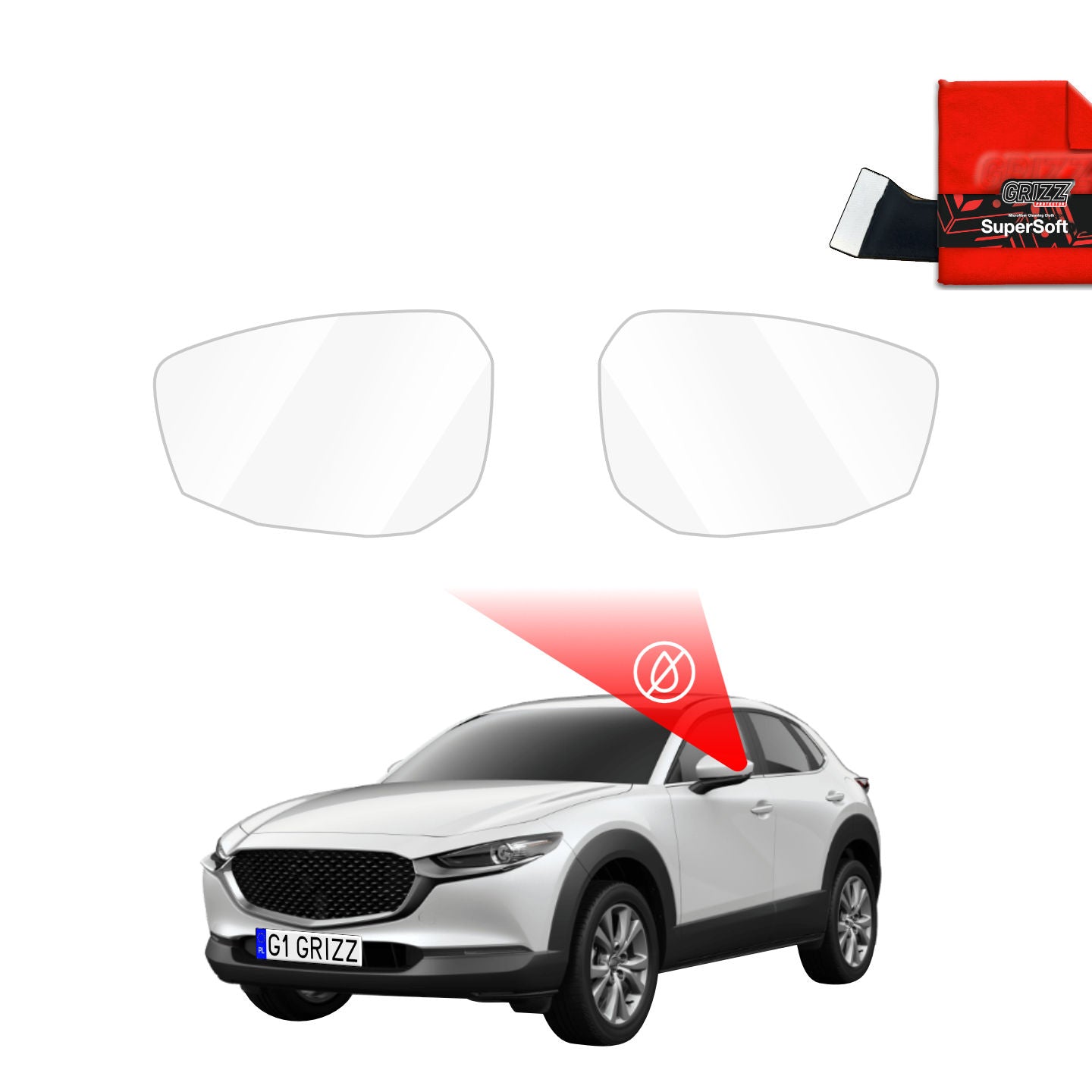 Rainproof mirror film for Mazda CX-30 (2019-2025)