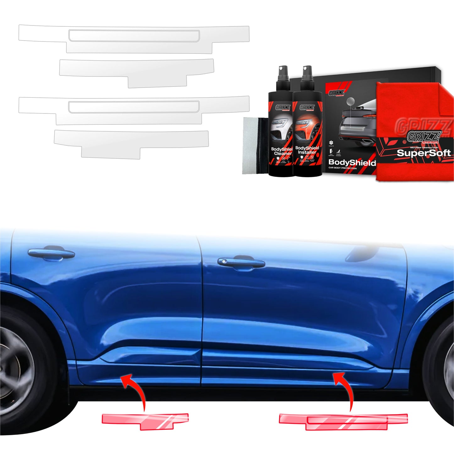 4in1 Protective film for sills for Ford Kuga ST-Line X Facelift (2024-2025)