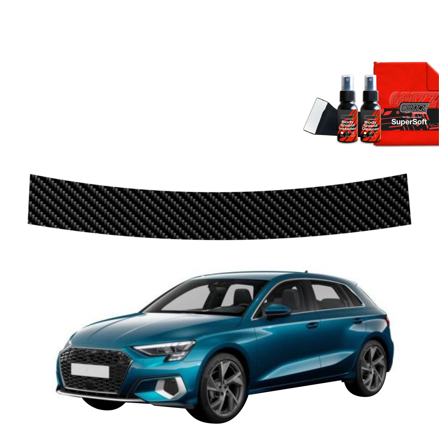 Carbon film for trunk threshold for Audi A3 8Y Sportback (2020-2023)