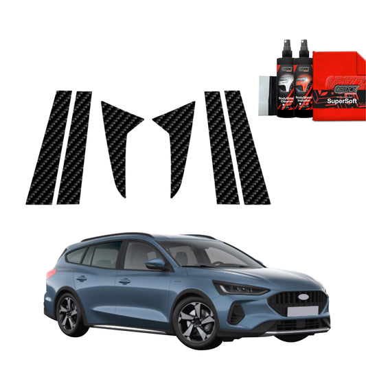6in1 Anglies pluošto plėvelė statramsčiams Ford Focus Active X Kombi Facelift (2021-2025)