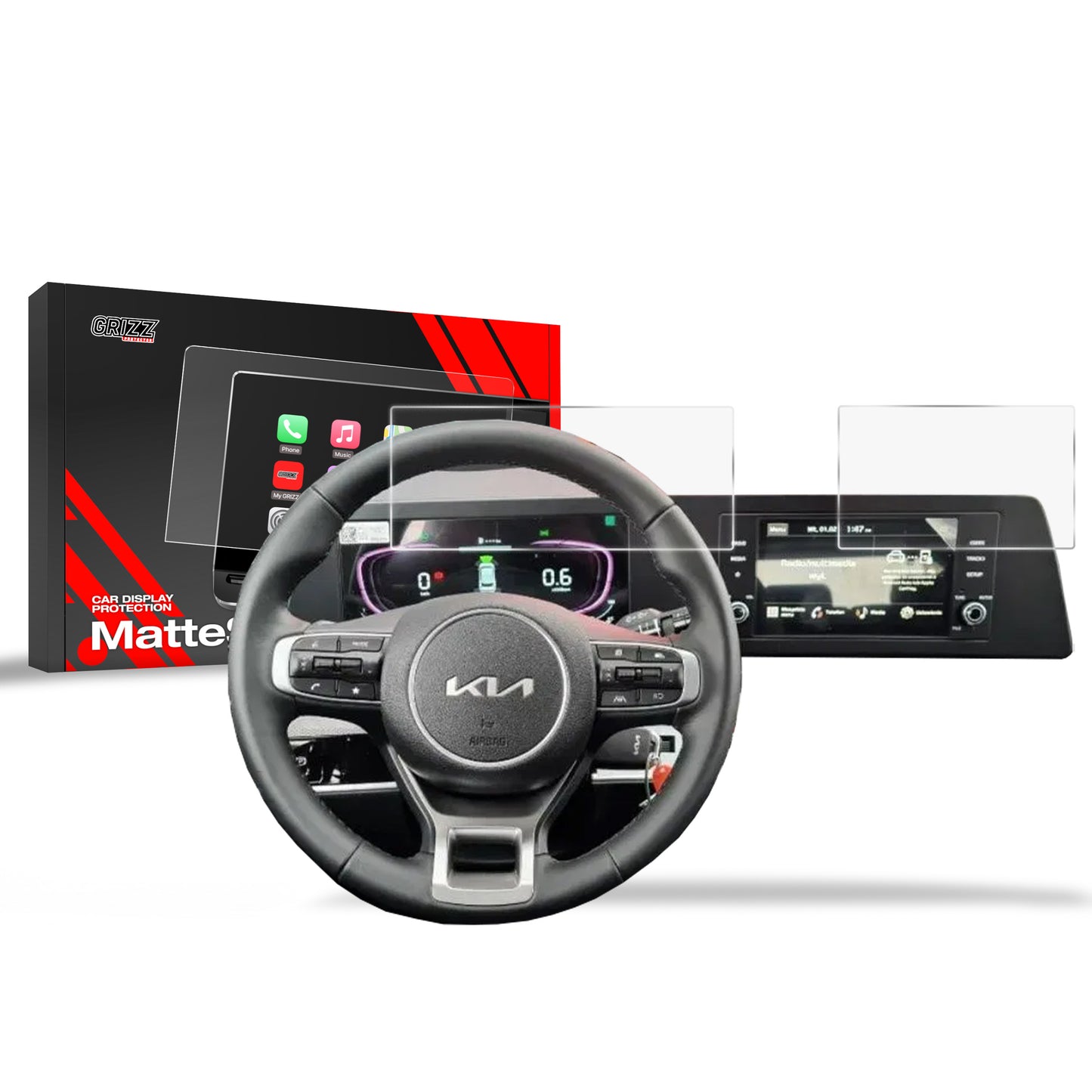 Anti-fingerprint screen film Kia Sportage 5 M (2021-2024) Matte Grizz
