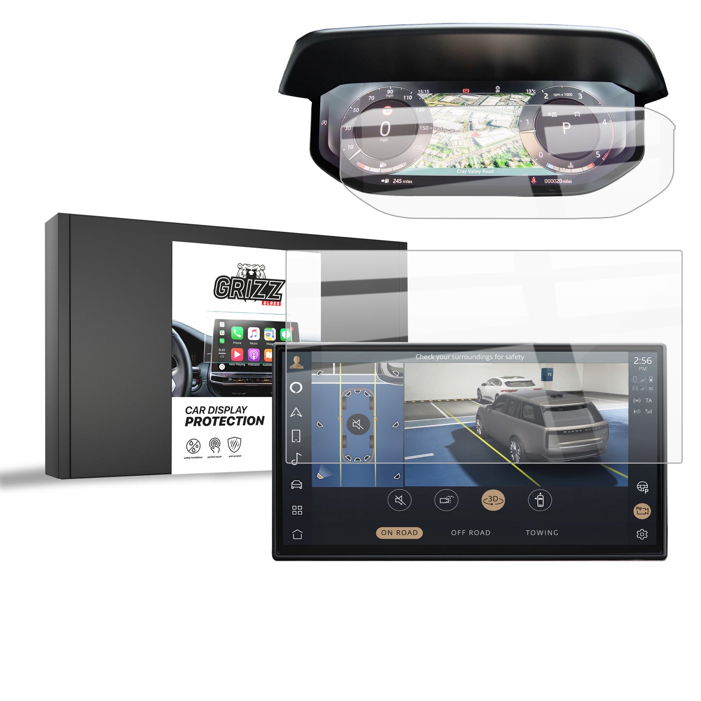 Ceramic screen film Range Rover Sport 13,1" (2022-2024) Grizz 2in1