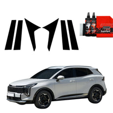 6in1 Black film for pillars for Kia Sportage 5 Facelift (2025)