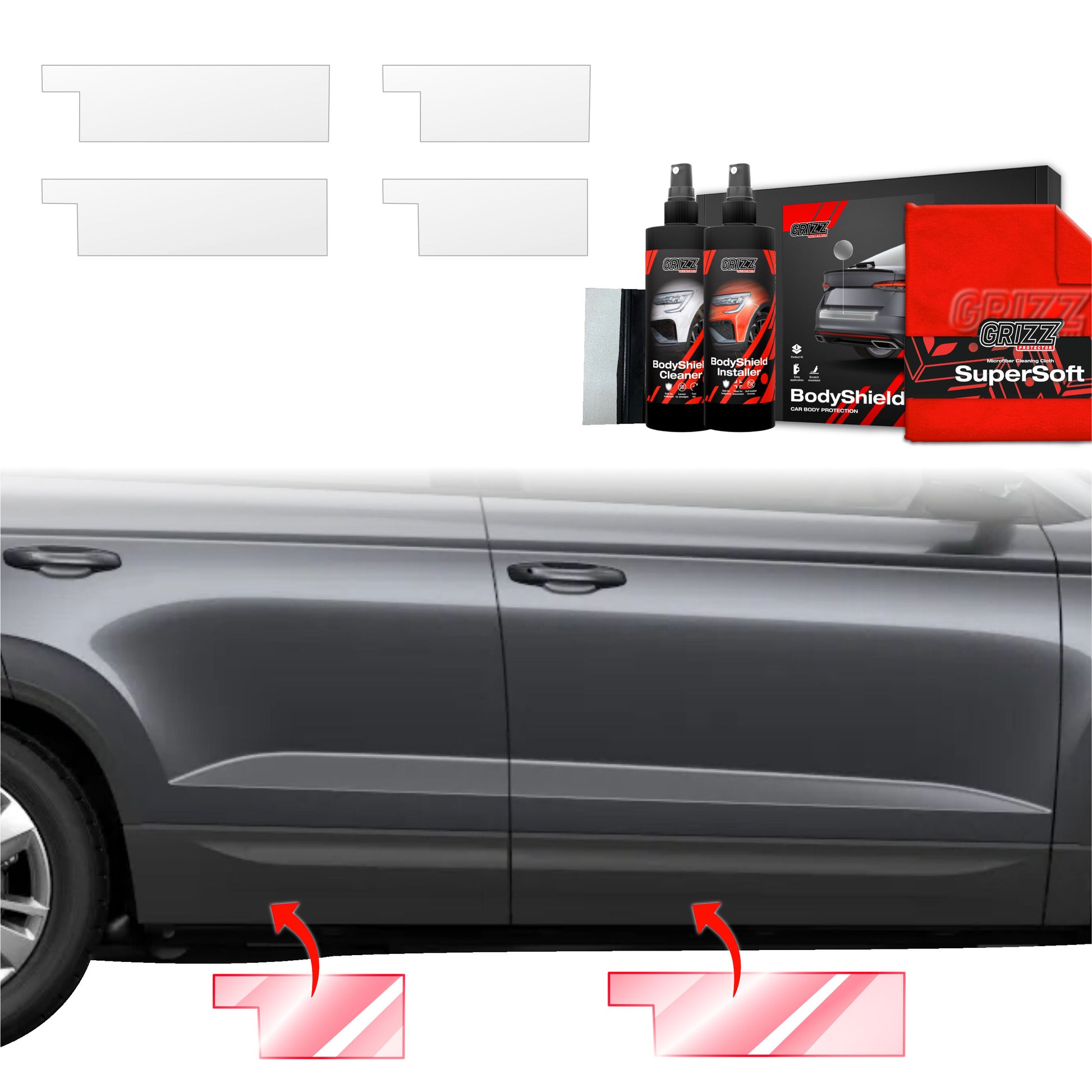 4in1 Apsauginė plėvelė slenksčiams Skoda Karoq (2022-2025)