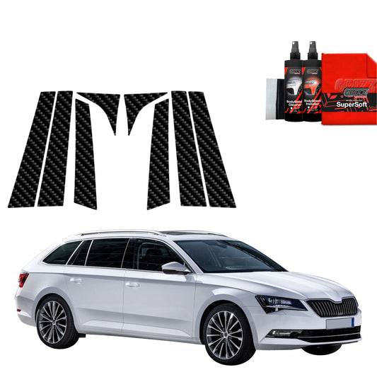 8in1 Anglies pluošto plėvelė statramsčiams Skoda Superb 3 Combi (2016-2019)