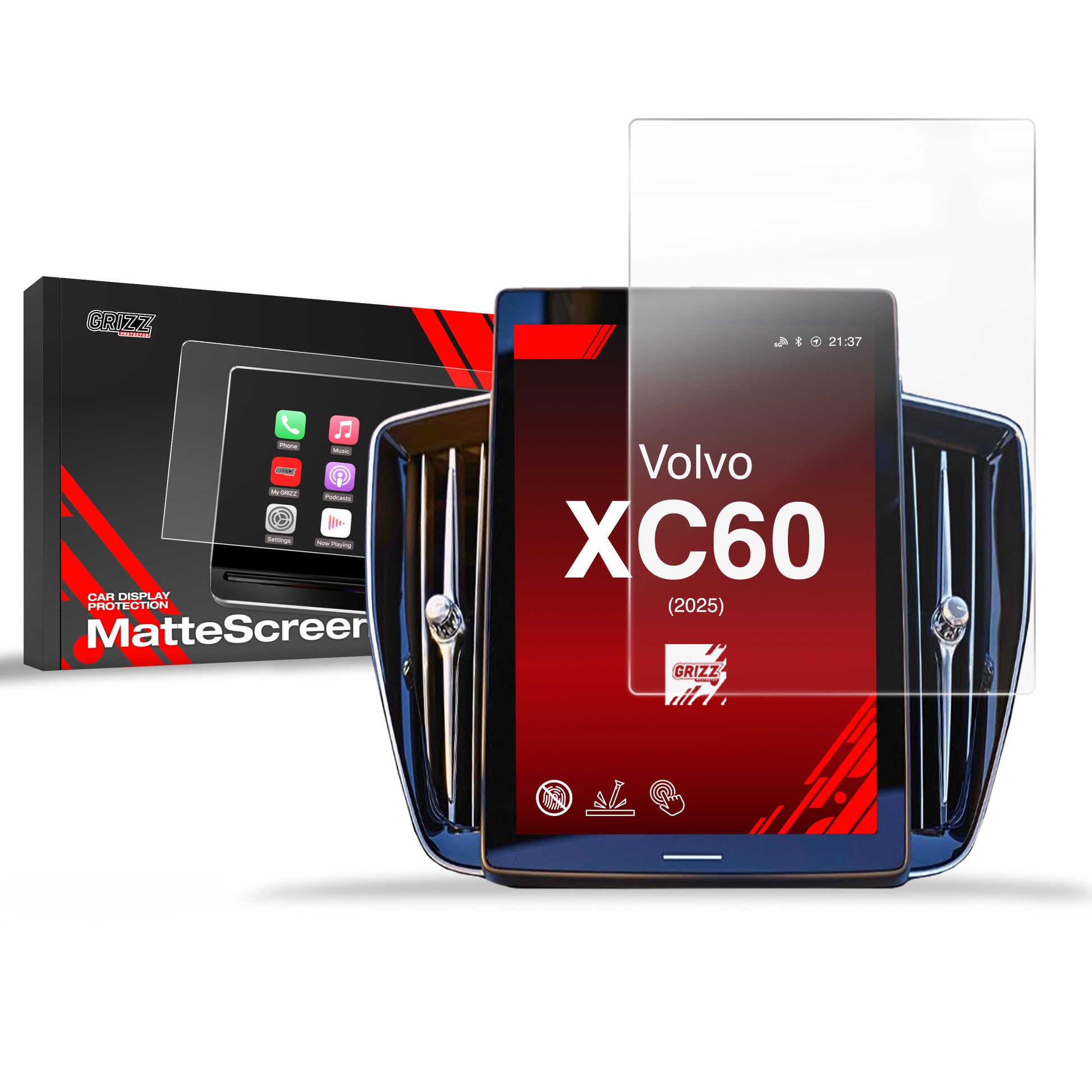 Anti-fingerprint screen protector Volvo XC60 11.2" (2025) Matte Grizz