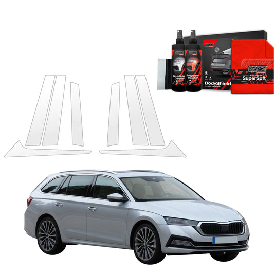 8in1 Protective film for pillars for Skoda Octavia 4 Kombi (2019-2024)