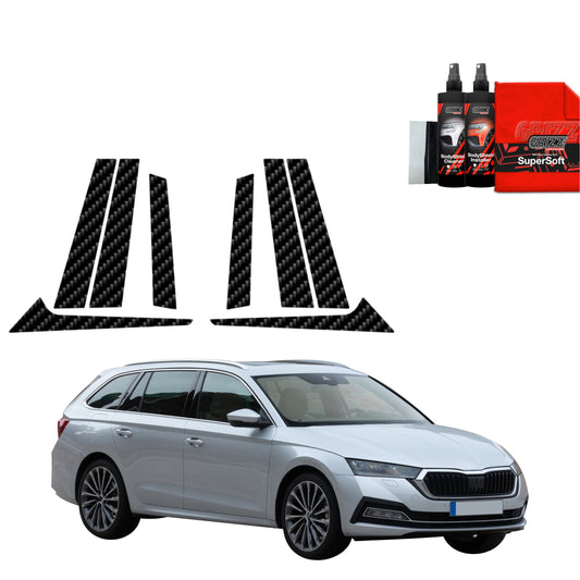 8in1 Anglies pluošto plėvelė statramsčiams Skoda Octavia 4 Kombi (2019-2024)