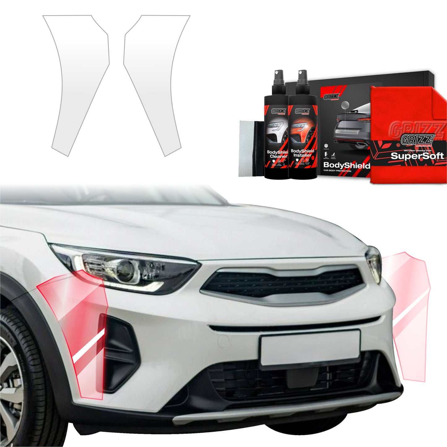 2in1 Protective film for bumper for Kia Stonic (2020-2025)