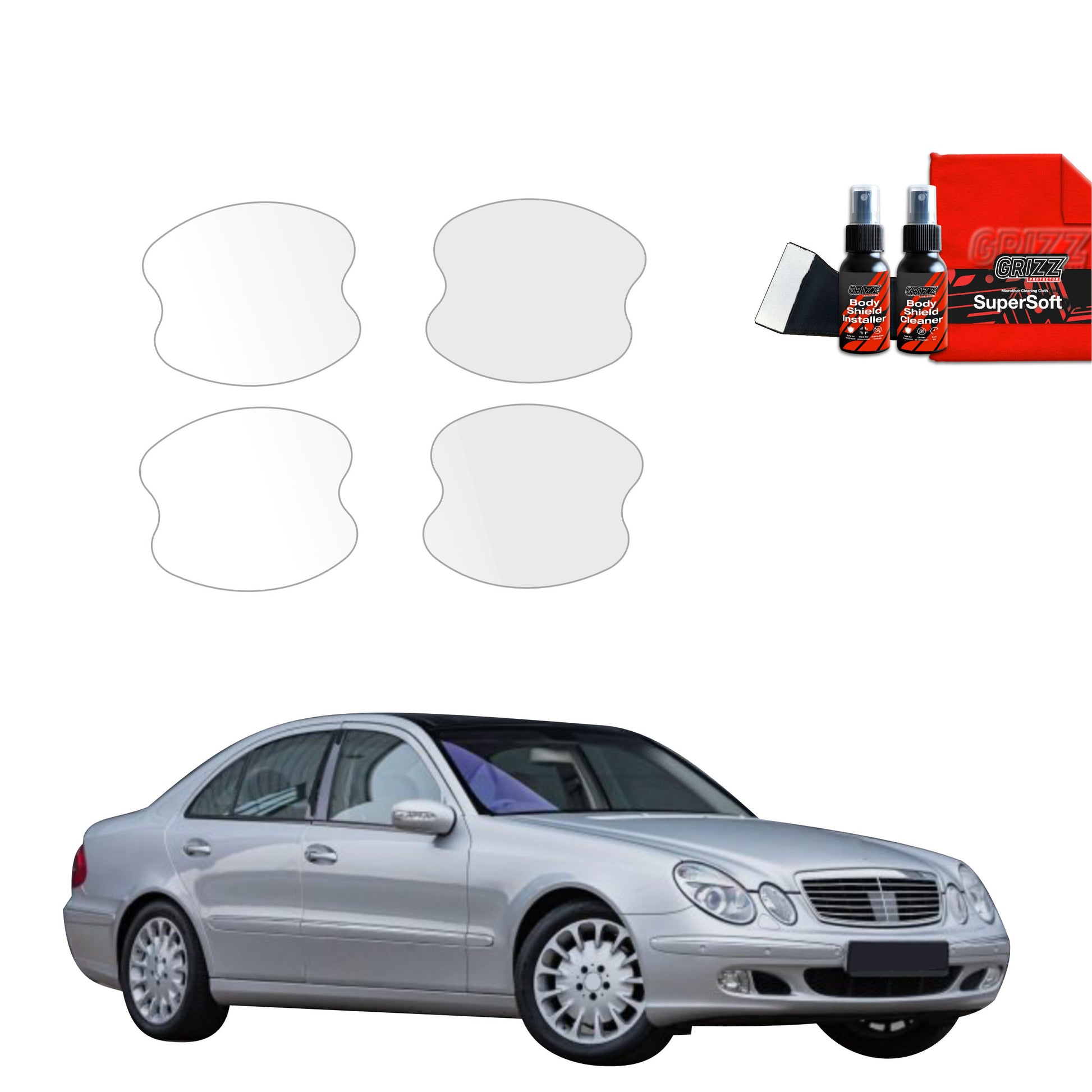 4in1 Protective film under door handles Mercedes Benz E Class W211 Sedan (2002-2009)
