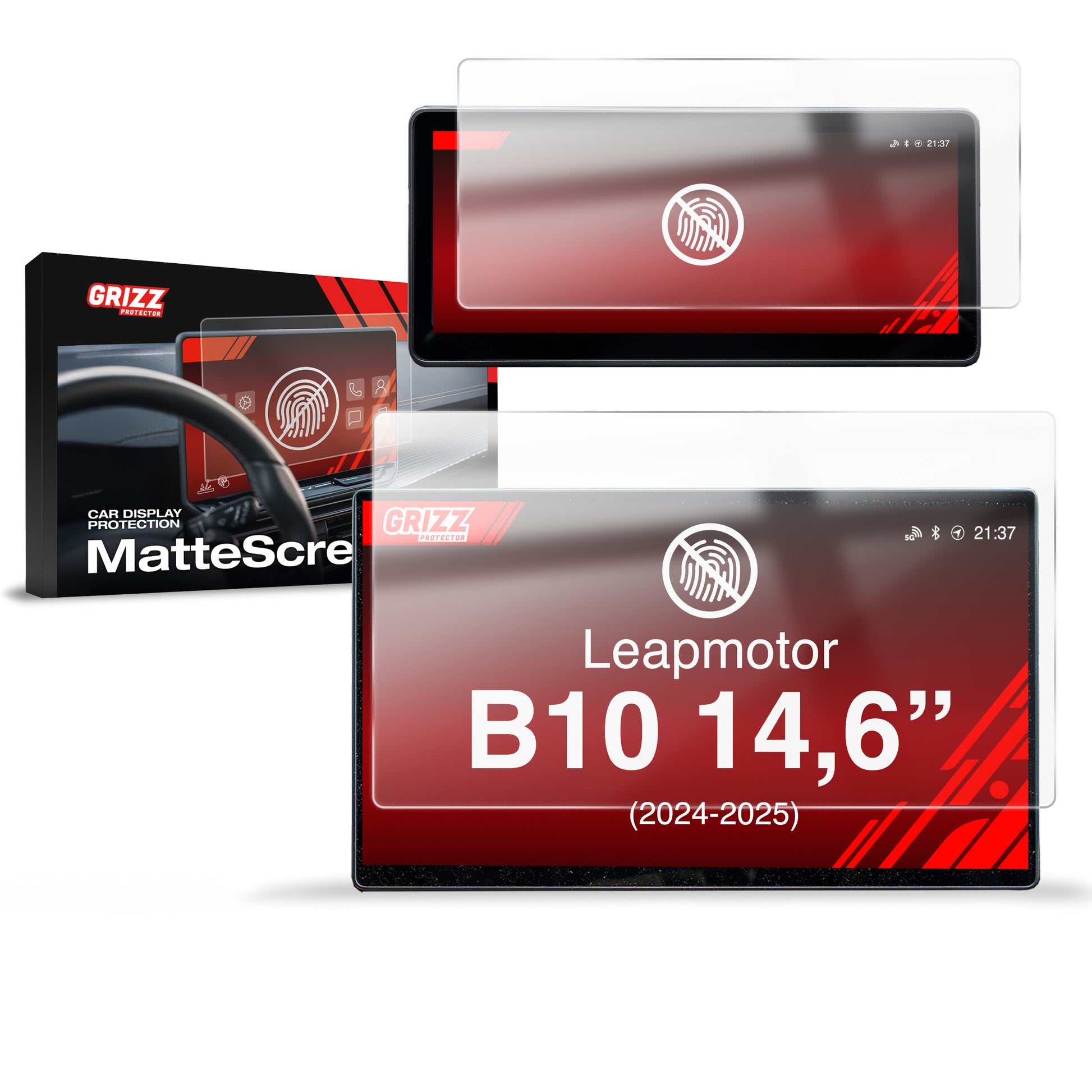 Anti-fingerprint screen film Leapmotor B10 14,6" (2024-2025) Matte Grizz 2in1
