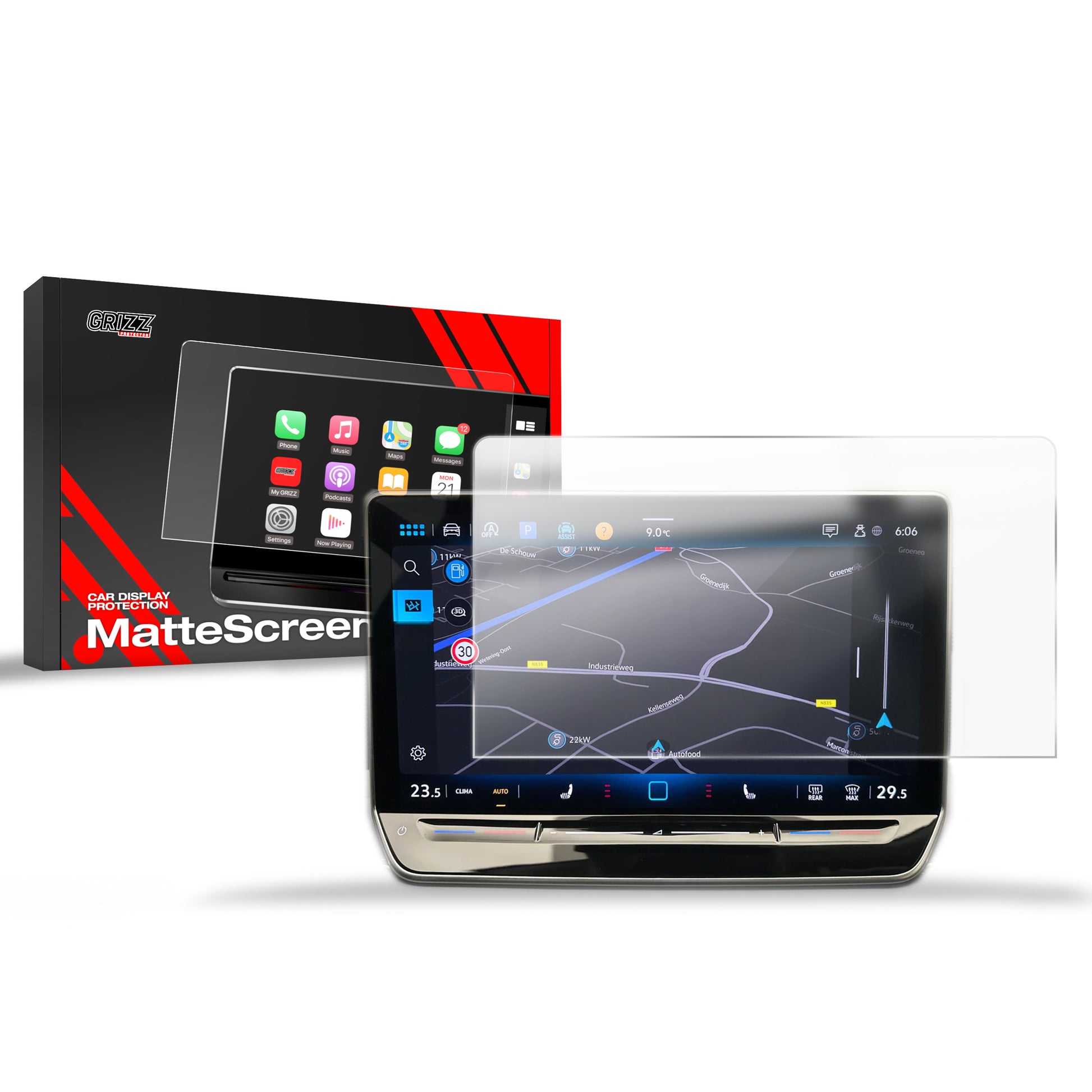 Anti-fingerprint screen film Volkswagen VW Tayron 12,9" (2024-2025) Matte Grizz