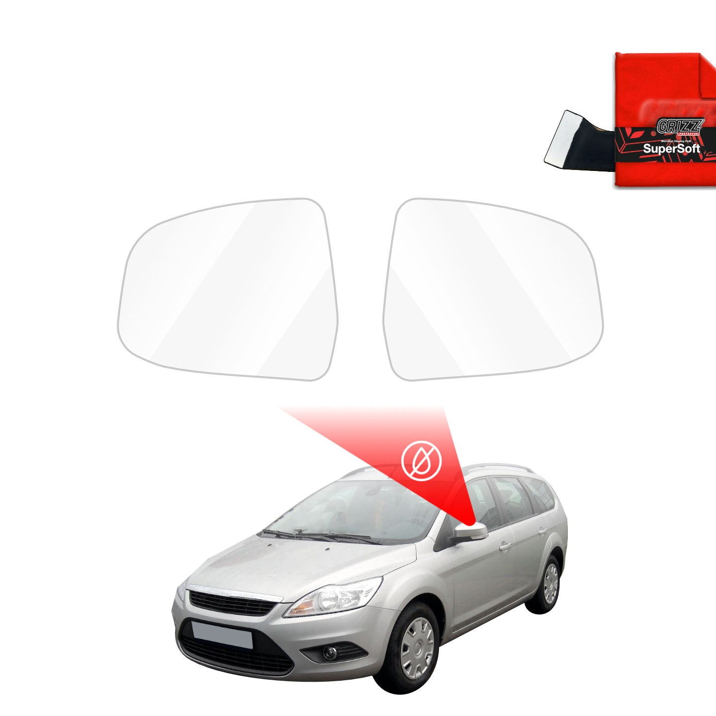 Rainproof mirror film Ford Focus Mk2 Kombi Facelifting (2007-2011)