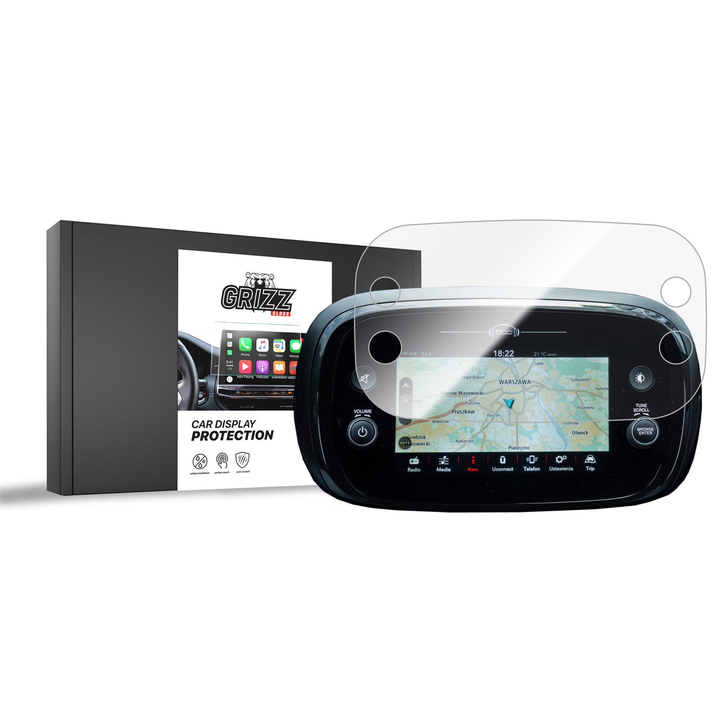 Ceramic screen film Fiat 500 X 7" (2020-2025) Grizz