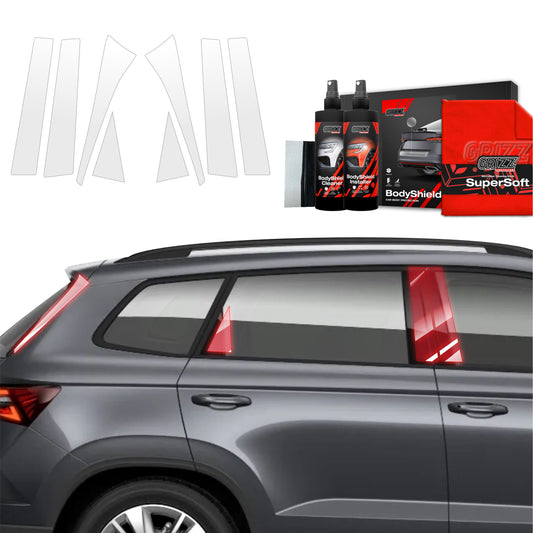 8in1 Protective film for pillars for Skoda Karoq (2022-2025)