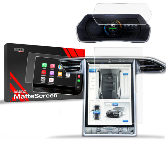 Anti-fingerprint screen protector for Tesla Model S (2013-2021) Matte Grizz 2in1